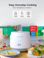 CUCKOO Basic Rice Cooker 10-Cup Uncooked / 20-Cup Cooked, Large Rice Maker and Warmer with Nonstick Inner Pot, Easy to Use with Auto Keep Warm, Includes Steam Tray, White (CR-1095) - Image 3
