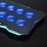 ENHANCE Infiltrate 3 Laptop Cooling Pad with RGB LED Lights - Gaming Cooler Stand with 8 Quiet Fans, 7-Angle Adjustable, Dual USB Hub, Metal Cooling Plate for 13-17.3" Gaming Notebooks - Image 6