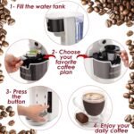 Mixpresso White Single Serve Coffee Brewer K-Cup Pods Compatible & Ground, 30 oz Compact Coffee Maker Single Serve With 5 Brew Sizes Up To 14 Oz, Fits Travel Mug, Adjustable Drip Tray - Image 4