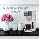 Mixpresso White Single Serve Coffee Brewer K-Cup Pods Compatible & Ground, 30 oz Compact Coffee Maker Single Serve With 5 Brew Sizes Up To 14 Oz, Fits Travel Mug, Adjustable Drip Tray - Image 5