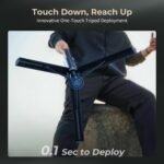 SmallRig ST30 One-Touch Deploy Selfie Stick Tripod, 57.9" Automatic Tripod Stand with Remote and Cold Shoe Mount, for iPhone, for Android, Video Recording, Travel, Vlogging, Black 5291 - Image 3