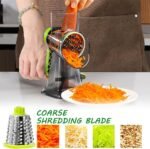Cheese Grater Rotary Cheese Grater,Versatile Cheese Shredder,Blades for Shredding, Grating, Slicing,Cheese Shredder with Suction Base and Cleaning Brush Kitchen Gift (green) - Image 5