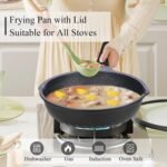 Vinchef New Handle Update 11In/5Qt Aluminum Nonstick Deep Frying Pan with Lid and Heat Indicator, Anti Scratch and Anti Stain Deep Saute Pan, Induction Compatible - Image 3