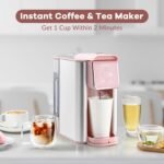 Mecity Pink Coffee Maker 3-in-1 Single Serve Coffee Machine, For Flat Bottom Coffee Capsule, Ground Coffee, 6 to 10 Ounce Cup, Removable 50 Oz Water Reservoir, 120V 1150W - Image 3