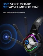 ZIUMIER Gaming Headset for PC, PS4, PS5, Xbox One, Xbox Series S/X, Switch, Noise Canceling Microphone, Stereo Surround Sound, 3.5mm Wired Gaming Headphones - Image 4