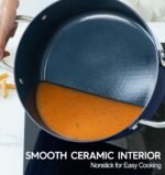 MICHELANGELO 6 Quart Stock Pot with Lid, Non Toxic Cooking Pot, Ceramic Soup Pots with Lid, Non Stick Pot with Stainless Steel Handle, Induction Compatible - Image 4