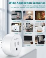 Garbage Disposal Air Switch,Air Switch Garbage Disposal with No Wiring Needed,Garbage Disposal Button with 15A/1500W/4000V Anti-Surge for 500ft RF Range Magnetic Base Smart Plugs - Image 5