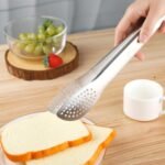 Devico Kitchen Tongs for Cooking, 2-Piece 12 inch 18/8 Stainless Steel Metal BBQ Grill Tongs with Lock - Image 6