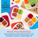 Bentgo Easyboxes 4-Compartment Snack Containers - 20-Piece Set with 10 Trays & 10 Custom-Fit Lids to Seal in Freshness - Reusable Food Storage & Meal Prep Bento BPA-Free Containers (Classic) - Image 3