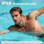 Swimming Headphones, IPX8 Waterproof Bone Conduction Headphone Wireless Underwater Earbuds with 32GB Memory for Swimming, Cycling, Marathon - Image 3