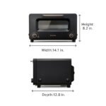 BALMUDA The Toaster Pro | Steam Oven Toaster | Compact 14.1″W × 12.6″D × 8.2″H | 6 Modes: Shokupan, Golden Toast, Pizza, Croissant, Oven, Salamander Grill | (Baking Tray Sold Separately) | Off-white - Image 3