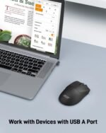acer Wireless Mouse, 1200 DPI Computer Mouse for Laptop with 2.4GHz USB A Receiver, 5 Buttons Compatible for Windows, macOS, Android (Black) - Image 5