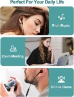 DUKABEL USB Wired Earbuds, USB Headphone with Mic for PC/ PS4/ PS5, 6FT in-Ear Stereo Earphones Headsets with Volume Control for Office Live Broadcast Gaming - Image 4