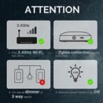 MOES Zigbee Smart Switch 2 Gang, No Neutral Wire Required, Inteligente Single Pole Light Switches, Compatible with Alexa Google Assistant, Remote Control, Require MOES Zigbee Hub - Image 3