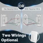MOES Zigbee Smart Switch 2 Gang, No Neutral Wire Required, Inteligente Single Pole Light Switches, Compatible with Alexa Google Assistant, Remote Control, Require MOES Zigbee Hub - Image 4
