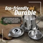 Birdee Vietnamese Coffee Dripper - 12 oz, Stainless Steel, Medium Drip Filter, Durable, Dishwasher Safe, Home Use, Travel, Camping, Gift Sets - Image 4