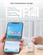 Govee Bluetooth Hygrometer Thermometer, Wireless Thermometer, Mini Humidity Sensor with Notification Alert, Data Storage and Export, 262 Feet Connecting Range - Image 3