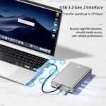 GX100 14TB USB 3.2 Gen 2 USB-C External Hard Drive with USB Hub for Windows or MacOS Desktop PC/Laptop - 2 Year Warranty - Image 5