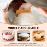 6 PCS Silicone Bowl Scrapers for Baking - Flexible Dough Scraper Set (Orange, Gray, White - 2 Each) - Non-Stick, Dishwasher Safe - Image 4