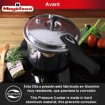 MAGEFESA Avant 8.5-Quart Aluminum Pressure Cooker, Compatible with Gas, Electric, Ceramic Stoves, Pressure Canner, Stovetop Instant Fast Cooking - Image 3