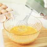 Multi-Functional Portable Wireless Vegetable Processor Electric 4-in-1 Vegetable Cutter Set, Easy to Charge, for Garlic, Chili, Celery, Meat, With Cleaning Brush, With Egg and Cream Whisk. - Image 4