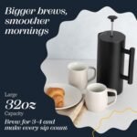 ESPRO P6 32 Ounces French Press Coffee Maker, Double Walled Stainless Steel Insulated, Matte Black - Image 4