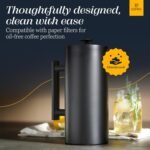 ESPRO P6 32 Ounces French Press Coffee Maker, Double Walled Stainless Steel Insulated, Matte Black - Image 5