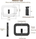 Smartphone Video Rig with Light, Handheld Ring Selfie Light Kit, LED Mobile Video Stabilizer with Built-in 8000mAh Battery for Camera, Smartphone, YouTube, TikTok Video Recording, Makeup - Image 3