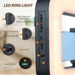 Smartphone Video Rig with Light, Handheld Ring Selfie Light Kit, LED Mobile Video Stabilizer with Built-in 8000mAh Battery for Camera, Smartphone, YouTube, TikTok Video Recording, Makeup - Image 4
