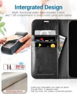 OCASE Compatible with iPhone 13 Wallet Case, PU Leather Flip Folio Case with Card Holders RFID Blocking Kickstand [Shockproof TPU Inner Shell] Phone Cover 6.1 Inch 2021 (Black) - Image 4