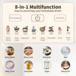 8 in 1 Nut Milk Maker Blender With 20 Bladers,40oz Soy, Almond, Oat, Coconut, Plant Based and Non Dairy Beverages, Automatic Soybean Machine With Delay Start/Keep Warm/Boil Water/Auto-clean. - Image 5