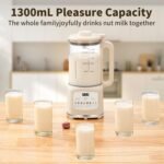 8 in 1 Nut Milk Maker Blender With 20 Bladers,40oz Soy, Almond, Oat, Coconut, Plant Based and Non Dairy Beverages, Automatic Soybean Machine With Delay Start/Keep Warm/Boil Water/Auto-clean. - Image 6