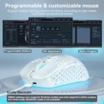 SOLAKAKA SM600 White Wireless Gaming Mouse,Tri-Modes BT5.1/Type-C Wired/2.4G Wireless Mouse with 2 Side Buttons, Programmable Macro Gamer Mouse with RGB Light for Laptop/PC/Mac - Image 4