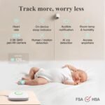 Sense-U Smart Baby Sock Monitor and 2.5K PTZ Camera, Tracks Heart Rate, Sleep Trends & Movement Anytime Anywhere, Video Monitor - Image 3