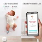 Sense-U Smart Baby Sock Monitor and 2.5K PTZ Camera, Tracks Heart Rate, Sleep Trends & Movement Anytime Anywhere, Video Monitor - Image 6
