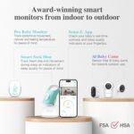 Sense-U Smart Baby Sock Monitor and 2.5K PTZ Camera, Tracks Heart Rate, Sleep Trends & Movement Anytime Anywhere, Video Monitor - Image 7