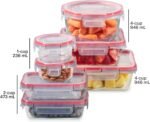 Pyrex Freshlock (7-Pack) Glass Food Storage Containers Set, (1, 2, 4 Cups) Airtight & Leakproof Plastic Locking Lids BPA-Free, Meal Prep Containers Set, Freezer Dishwasher Microwave Safe - Image 3