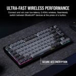 Corsair K65 Plus Wireless 75% RGB Mechanical Gaming Keyboard – Pre-Lubricated MLX Red Linear Switches – PBT Dye-Sub Keycaps – PC, Mac, PS5, PS4, Xbox, iPad – QWERTY NA – Black/Gray - Image 4
