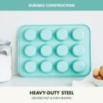 GreenPan Bakewell 12-Cup Muffin Pan, Healthy Ceramic Nonstick Bakeware, PFAS-Free Cupcake Mold, Durable Baking Tray, Versatile Kitchen Essentials, Easy Clean Ovenware, Turquoise - Image 4