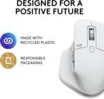 Logitech MX Master 3S for Mac - Wireless Bluetooth Mouse with Ultra-Fast Scrolling, Ergo, 8K DPI, Quiet Clicks, Track on Glass, Customization, USB-C, Apple, iPad - Pale Grey - Image 5