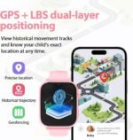 4G Kids Smart Watch - Smartwatch for Kids with SIM Card , GPS Tracker, Video Calling & Voice Chat, One-Key SOS, Alarm Clock, HD Camera, Class Mode, Pedometer, Phone Watch for 4-12 Children (Pink) - Image 4