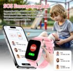 4G Kids Smart Watch - Smartwatch for Kids with SIM Card , GPS Tracker, Video Calling & Voice Chat, One-Key SOS, Alarm Clock, HD Camera, Class Mode, Pedometer, Phone Watch for 4-12 Children (Pink) - Image 5