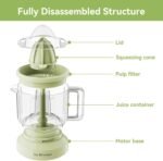 La Reveuse Electric Citrus Juicer 34 oz for Grapefruit Orange Lemon Lime Juice, 40W, Grayish Yellow - Image 6