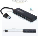 StarTech.com 4-Port USB-A Hub, USB 3.0 (5Gbps) Data Transfer, Bus Powered, Travel Mini Hub, Portable Multi-Port USB Splitter, Windows PC, MacBook, iMac, Chromebook, Surface and More - Image 4