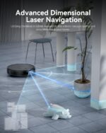 Robot Vacuum and Mop Combo, LiDAR Navigation, 9000Pa Suction Robotic Vacuum Cleaner – Ultra Slim Design, 200 Min Runtime, Auto Recharge, Customizable Cleaning for Pet Hair, Hard Floors - Image 4