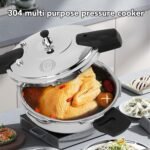 Stainless Steel Pressure Cooker Mini Compact Pressure Cooker,3 Liters Rapid Heat Conduction Pots for Electric Gas Stoves (22CM) - Image 7