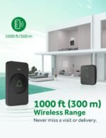 AVANTEK Wireless Door Bell, Mini CB-11 Waterproof Doorbell Chime Operating at 1000 Feet with 52 Melodies, 5 Volume Levels & LED Flash - Image 5