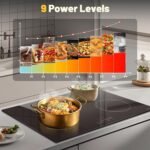 Noxton 30 inch Induction Cooktop, 7200W Electric Cooktop with 4 BOOST Burners, 9 Power Settings, Timer, Child Safety Lock, Pause, 220~240V Hard Wire Induction Stovetop - Image 5