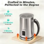 HAUSHOF Milk Frother, 4-in-1 Electric Milk Frother and Steamer, Large Capacity, Hot Chocolate Maker, Automatic Warm and Cold Foam Maker for Coffee, Latte, Macchiato, Cappuccino - Image 4