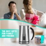 HAUSHOF Milk Frother, 4-in-1 Electric Milk Frother and Steamer, Large Capacity, Hot Chocolate Maker, Automatic Warm and Cold Foam Maker for Coffee, Latte, Macchiato, Cappuccino - Image 7